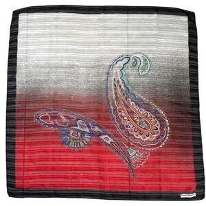 Franco Laurenti Paisley Square Multicolored XL Colorful Scarf 34"x 34" Designer